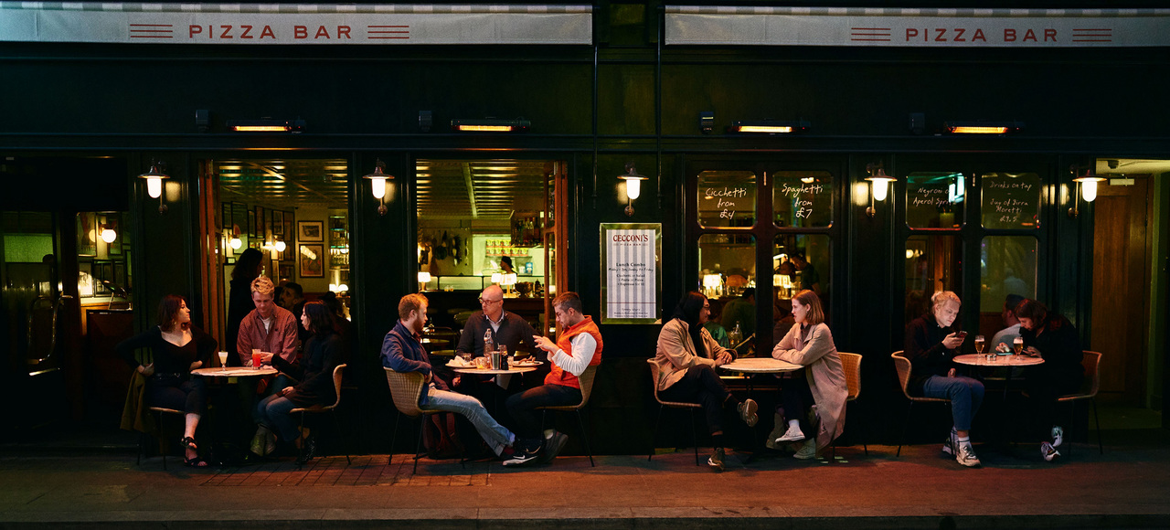 tables outside a restaurant 